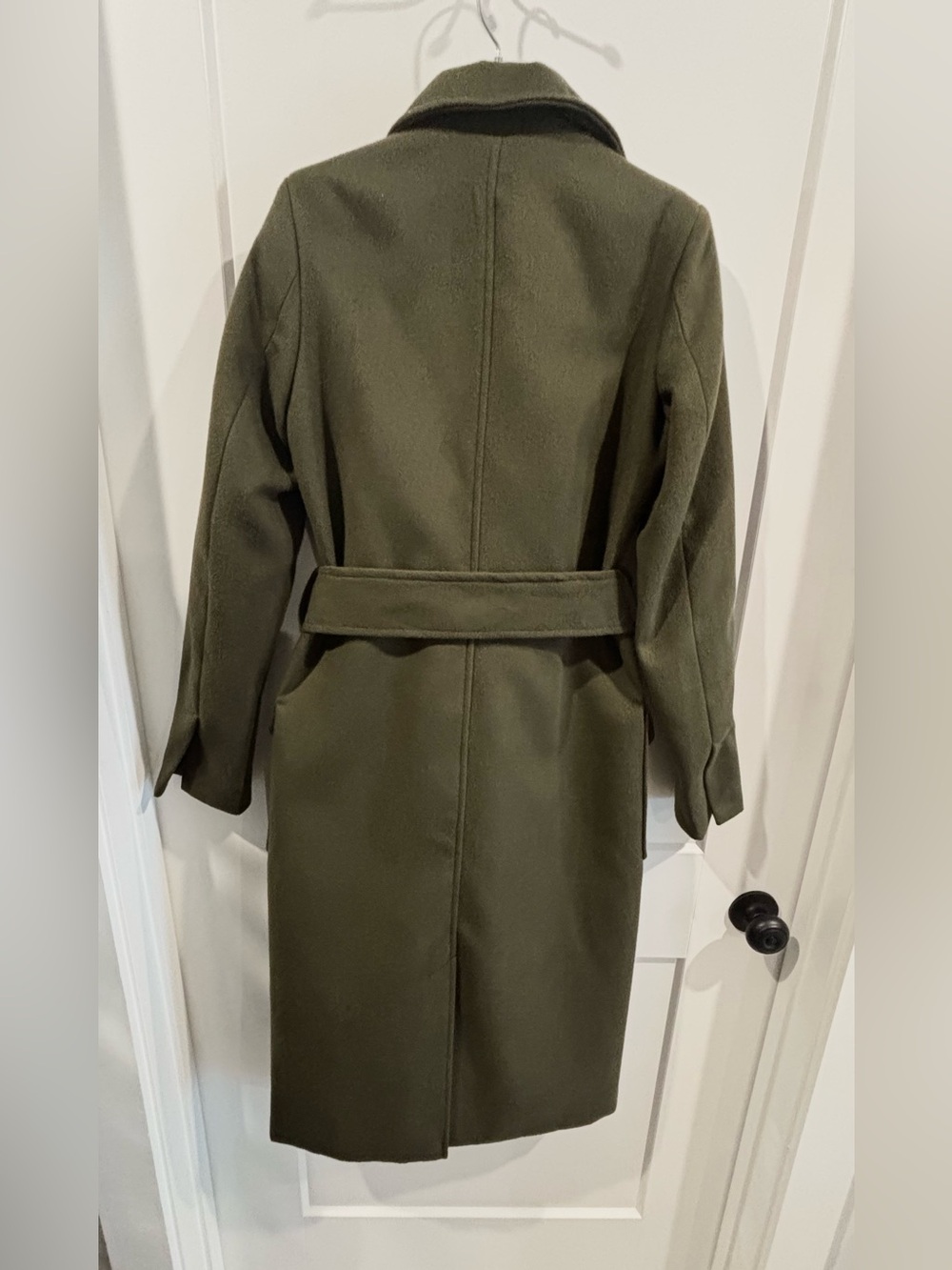 BRAND NEW Olive Amore Belted Long Trench Coat - Women's  SZ S - Picture 4 of 11